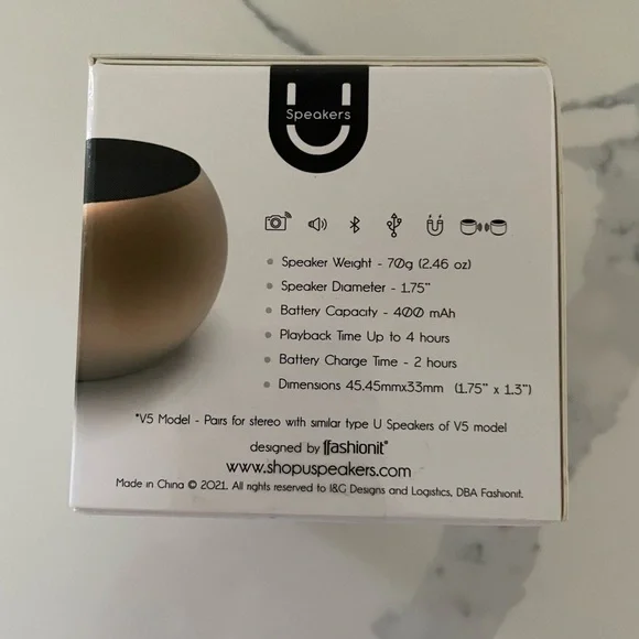 Mini Wireless Speaker - Gold - Picture 7 of 8